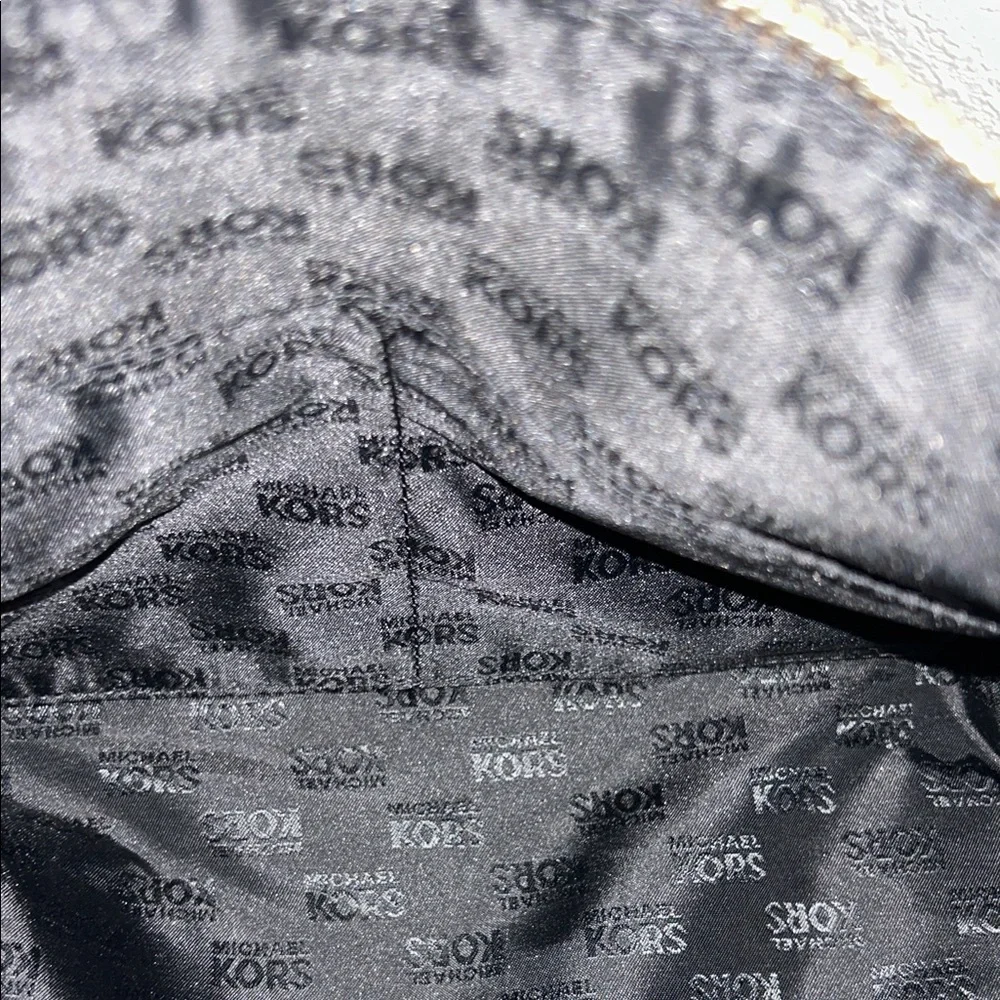 Michael Kors Black Canvas MK Logo Satchel - Picture 11 of 11